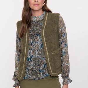 Gilet teddy kaki GEISHA